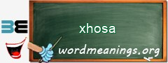 WordMeaning blackboard for xhosa